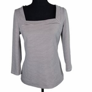 Who What Wear M Square Neck Striped Top